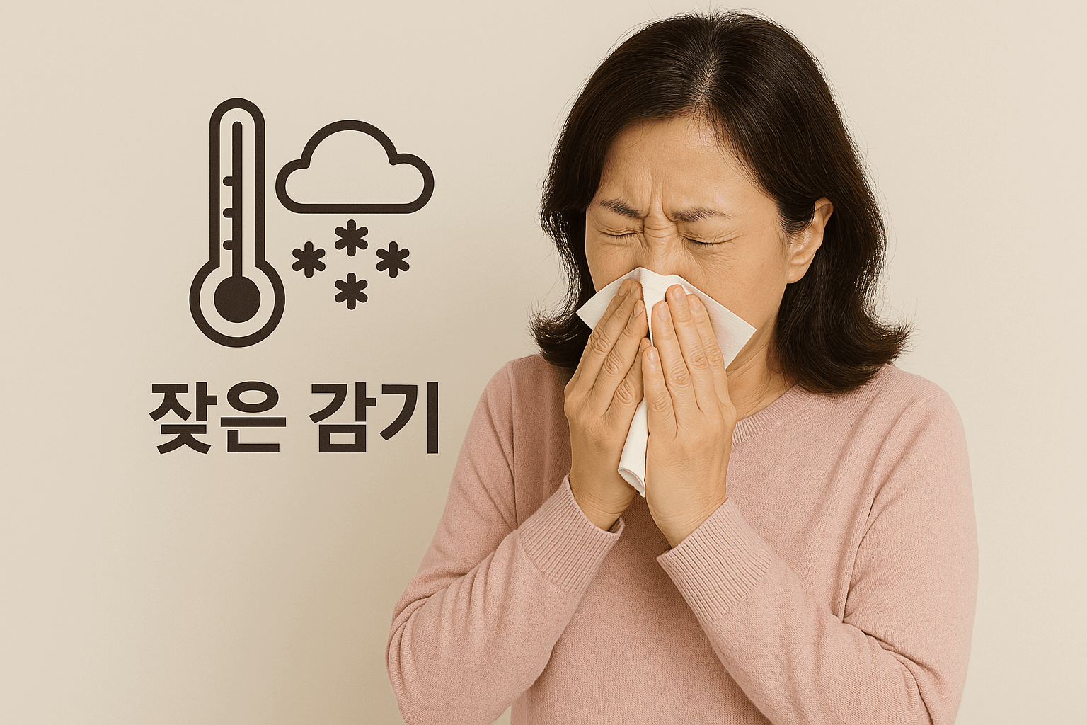 40대 주부 감기관련 사진