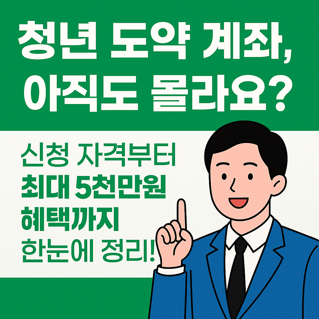 청년 도약 계좌 아직도 몰라요? 신청 자격부터 혜택 한눈에 정리