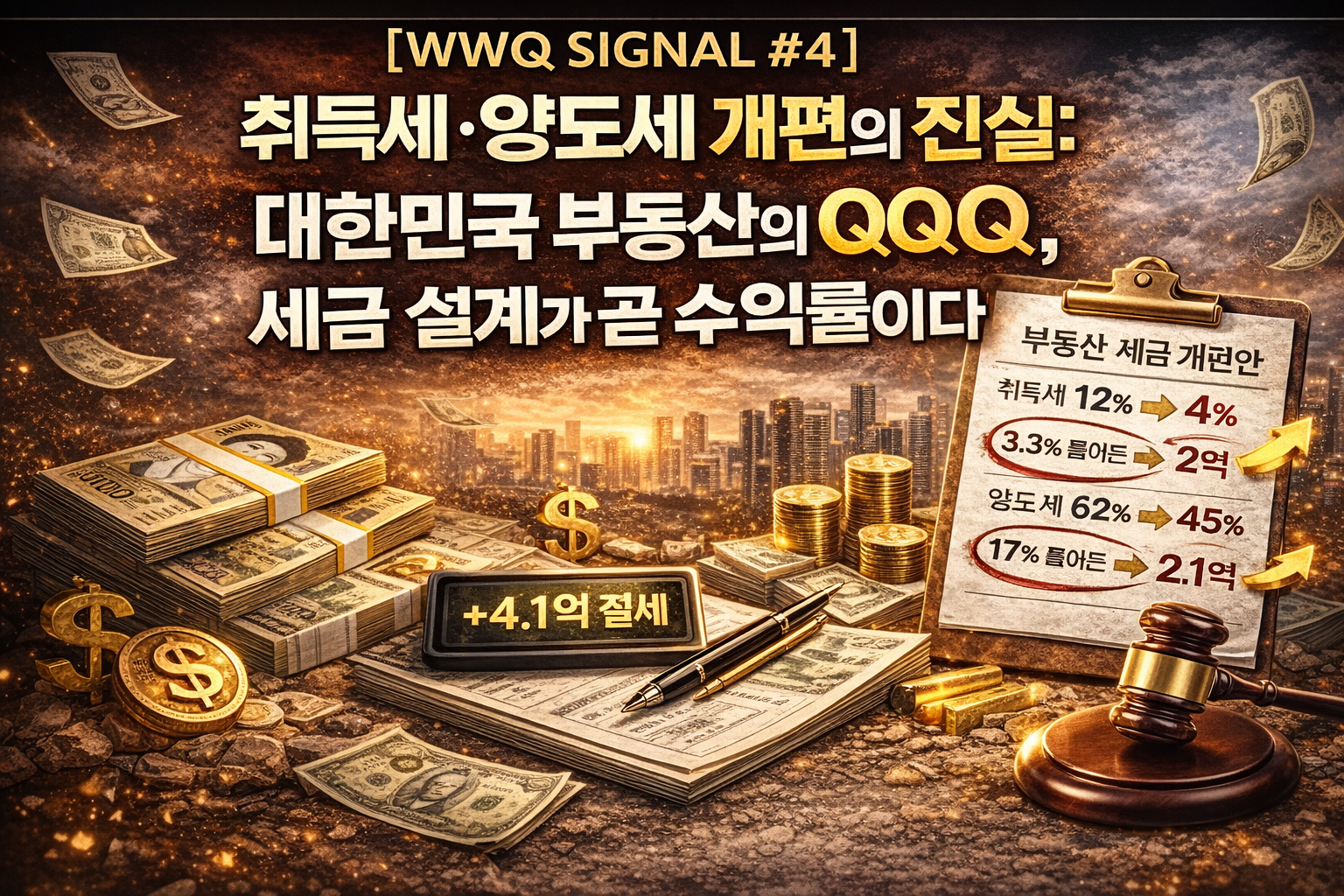 2026 부동산 세금 개편, 취득세와 양도세 변화가 수익률에 미치는 영향 분석 이미지