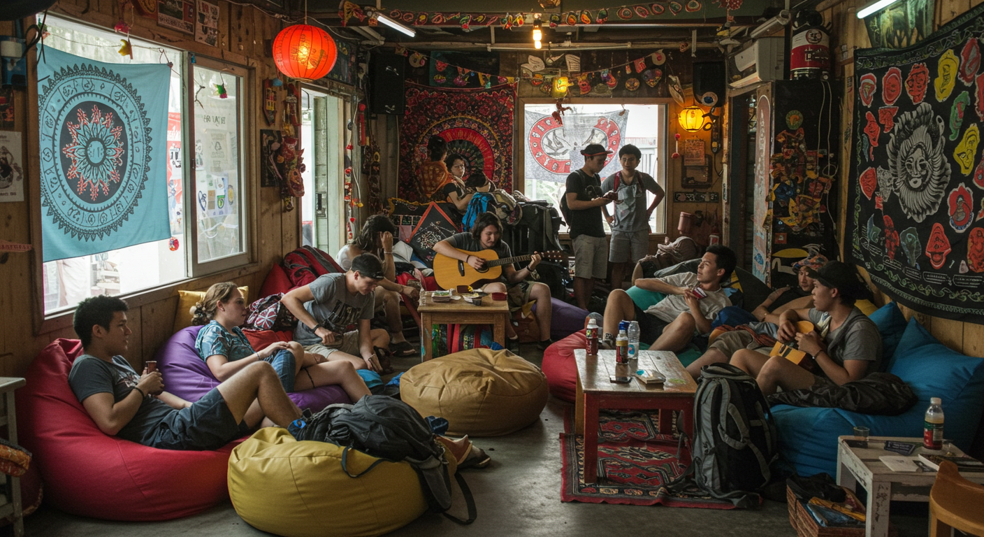 방콕 카오산 로드 숙소 내부 즐길거리