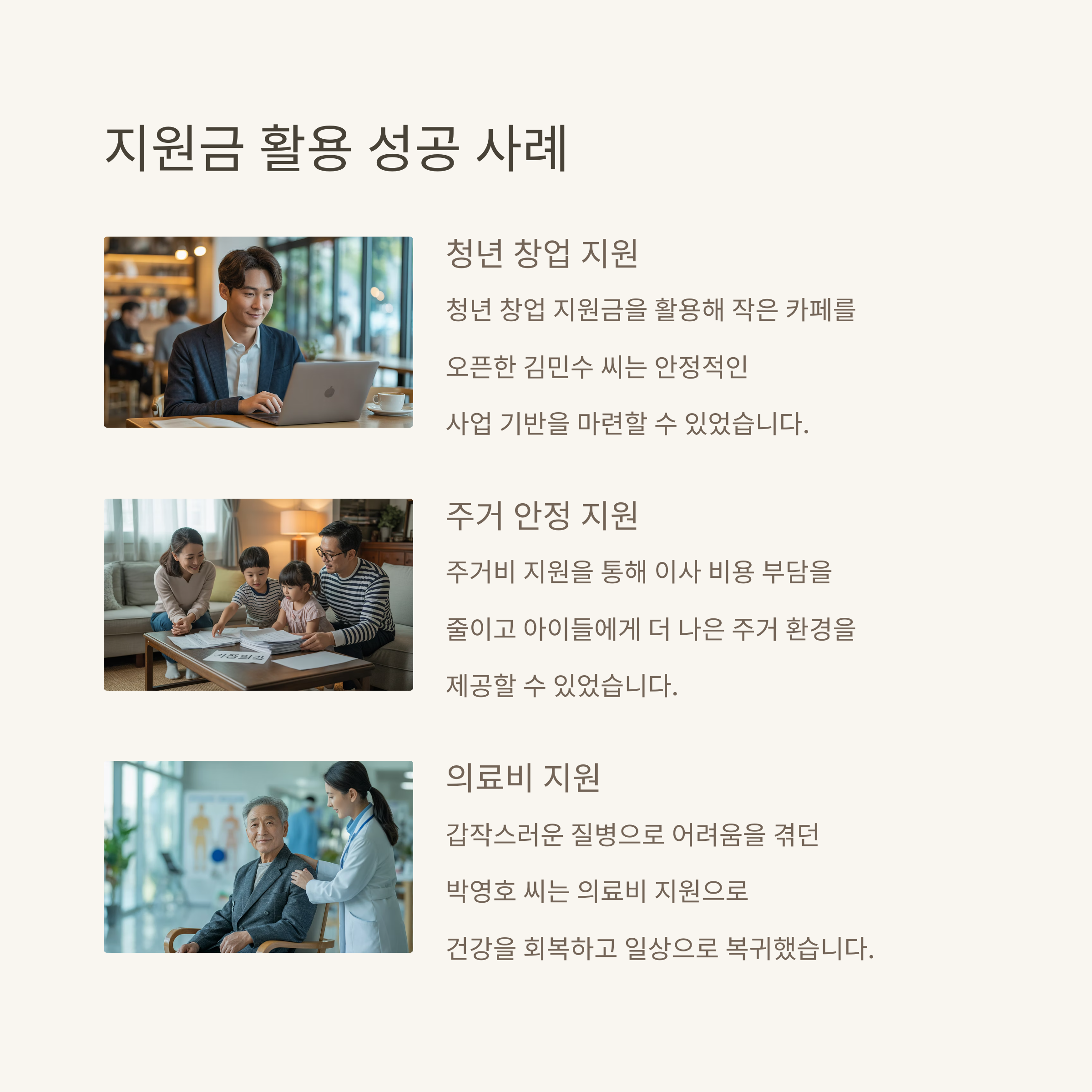 서울시 주요 생활 지원금별 지급액