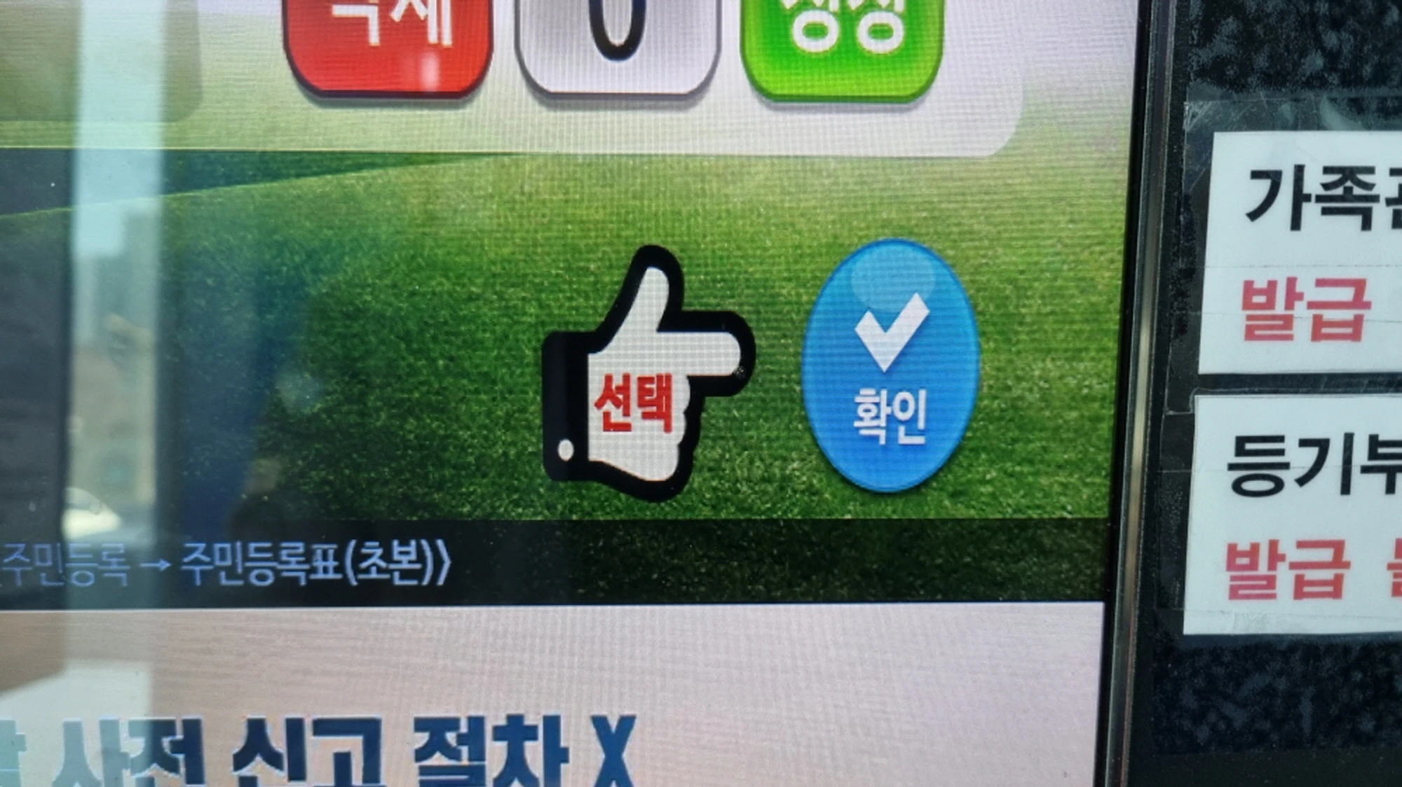 발급 신청 확인 화면