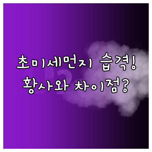 초미세먼지 침투 경로와 황사 유입 차..