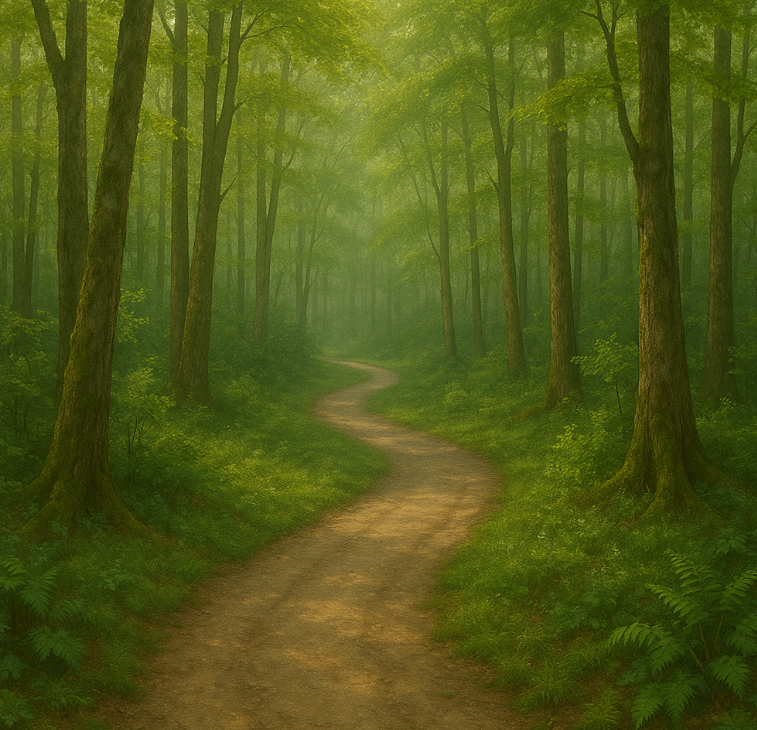 충남 청양 칠갑산 숲길 모습