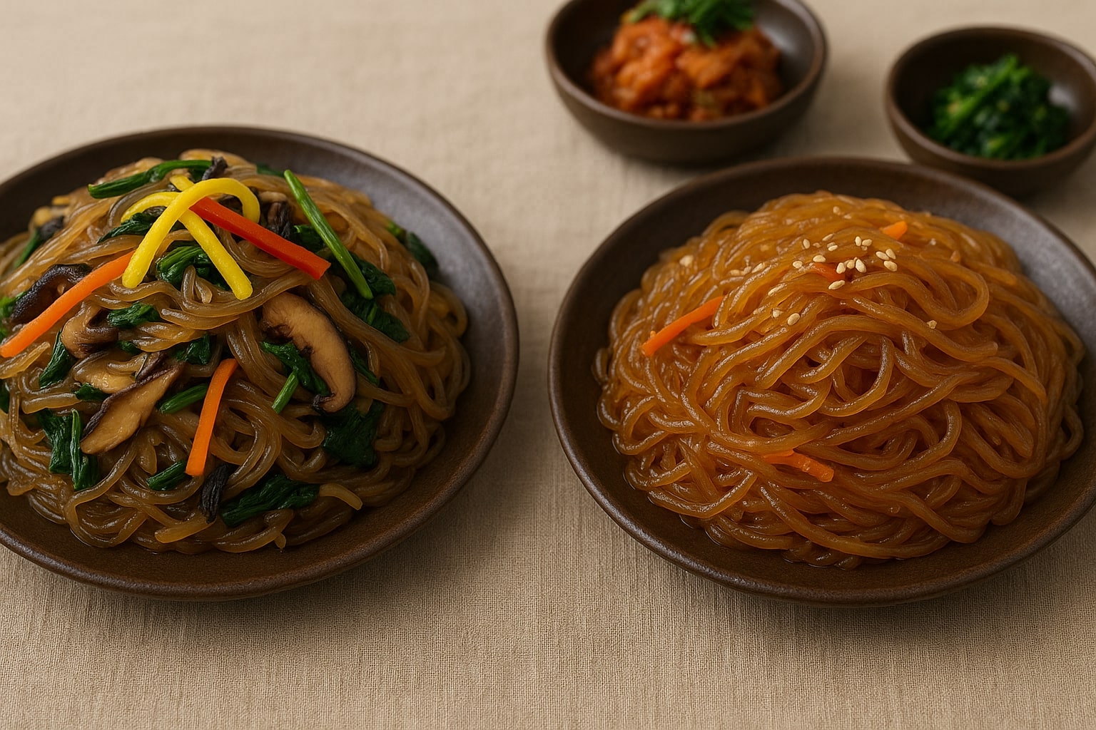 잡채와 당면볶음의 차이점