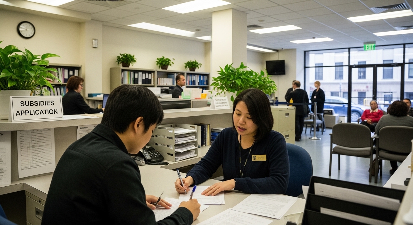 동사무소에서 지원금을 신청하기