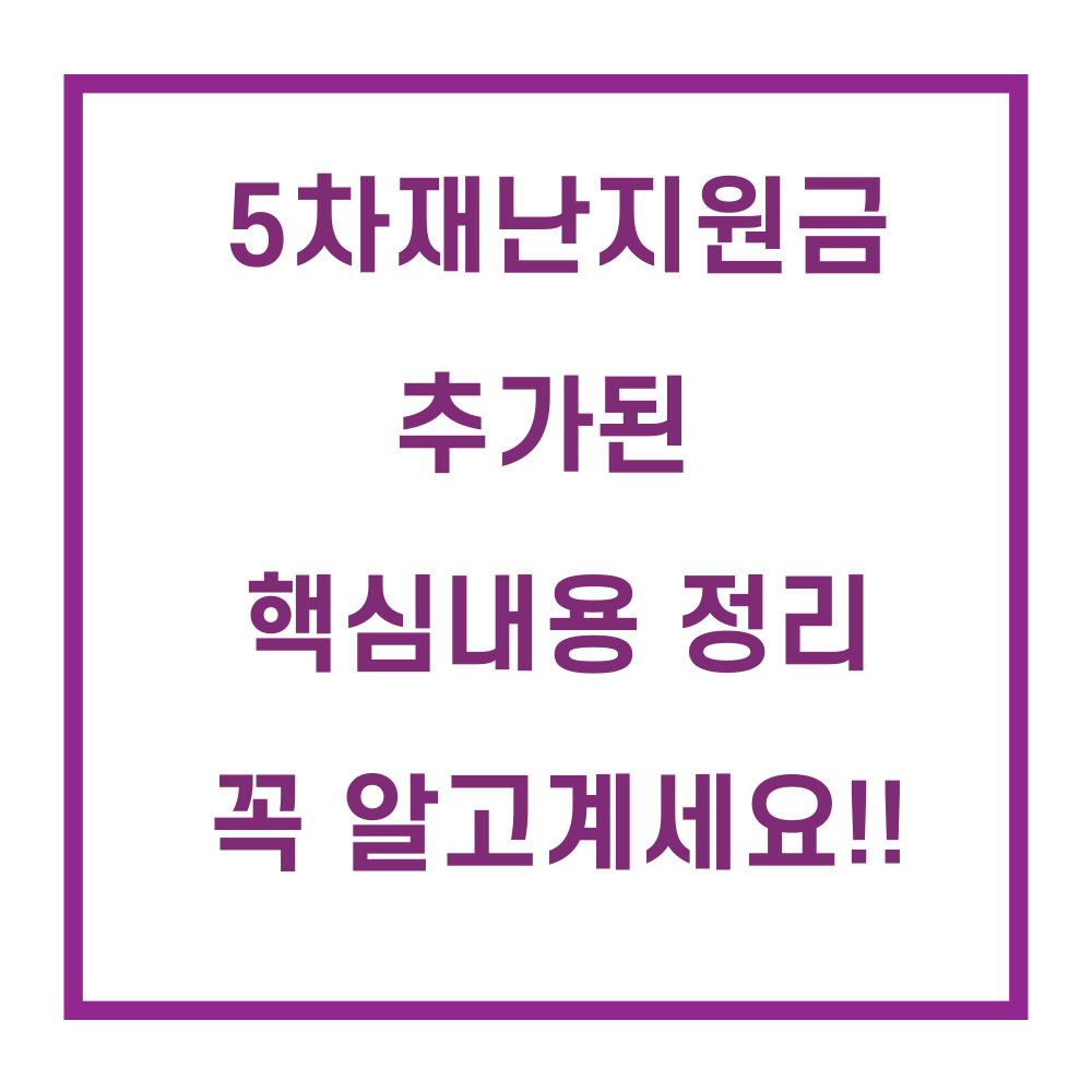 5차재난지원금/