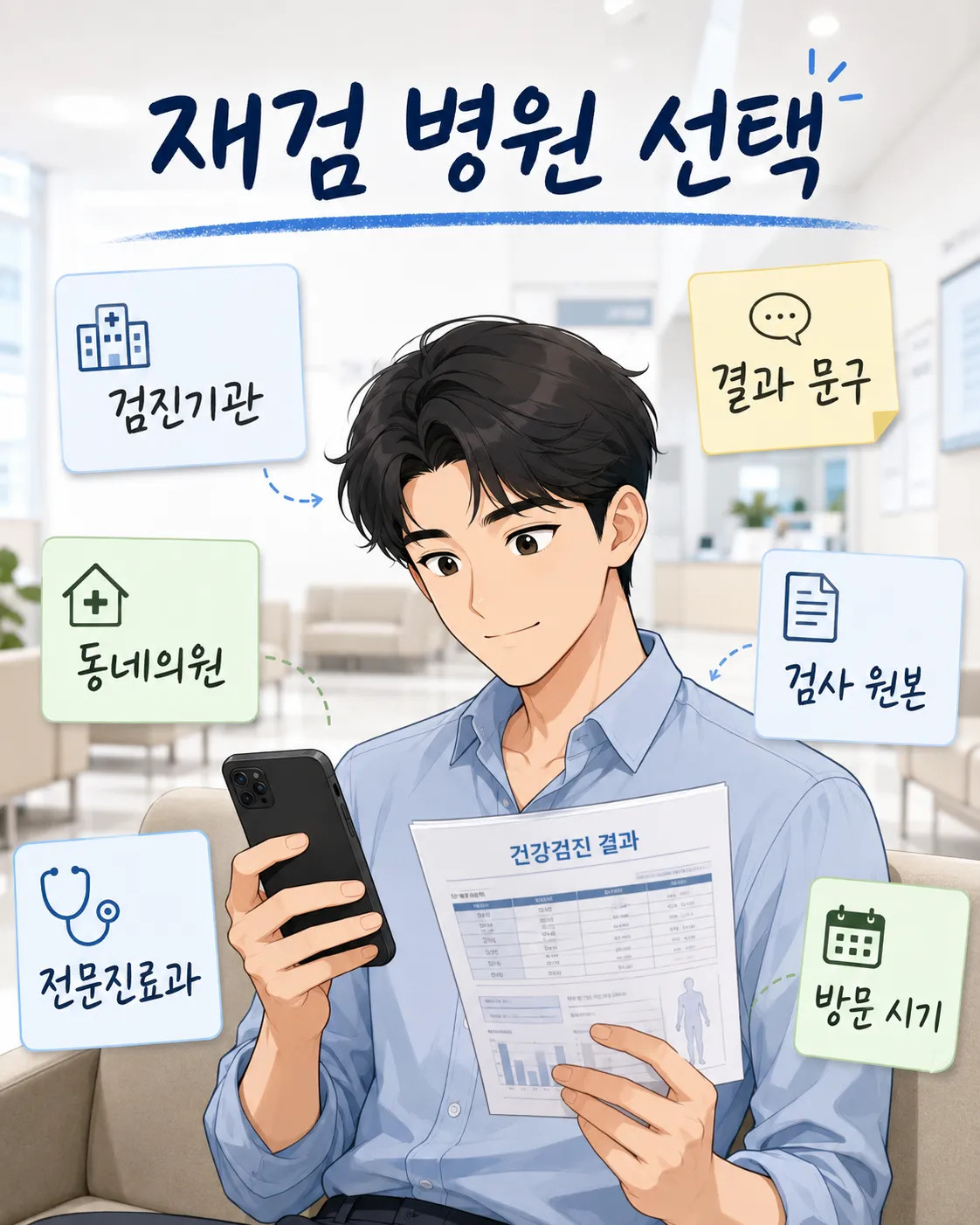 건강검진 재검 병원을 선택하는 사람
