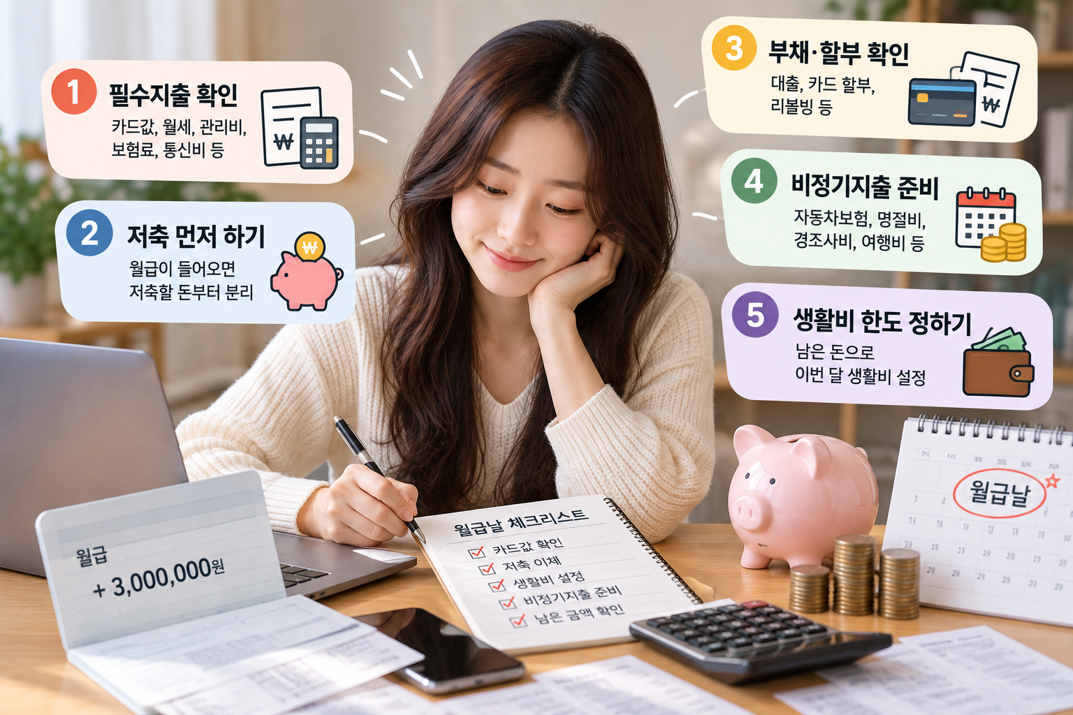 월급날 가장 먼저 해야 할 돈 관리 5가지