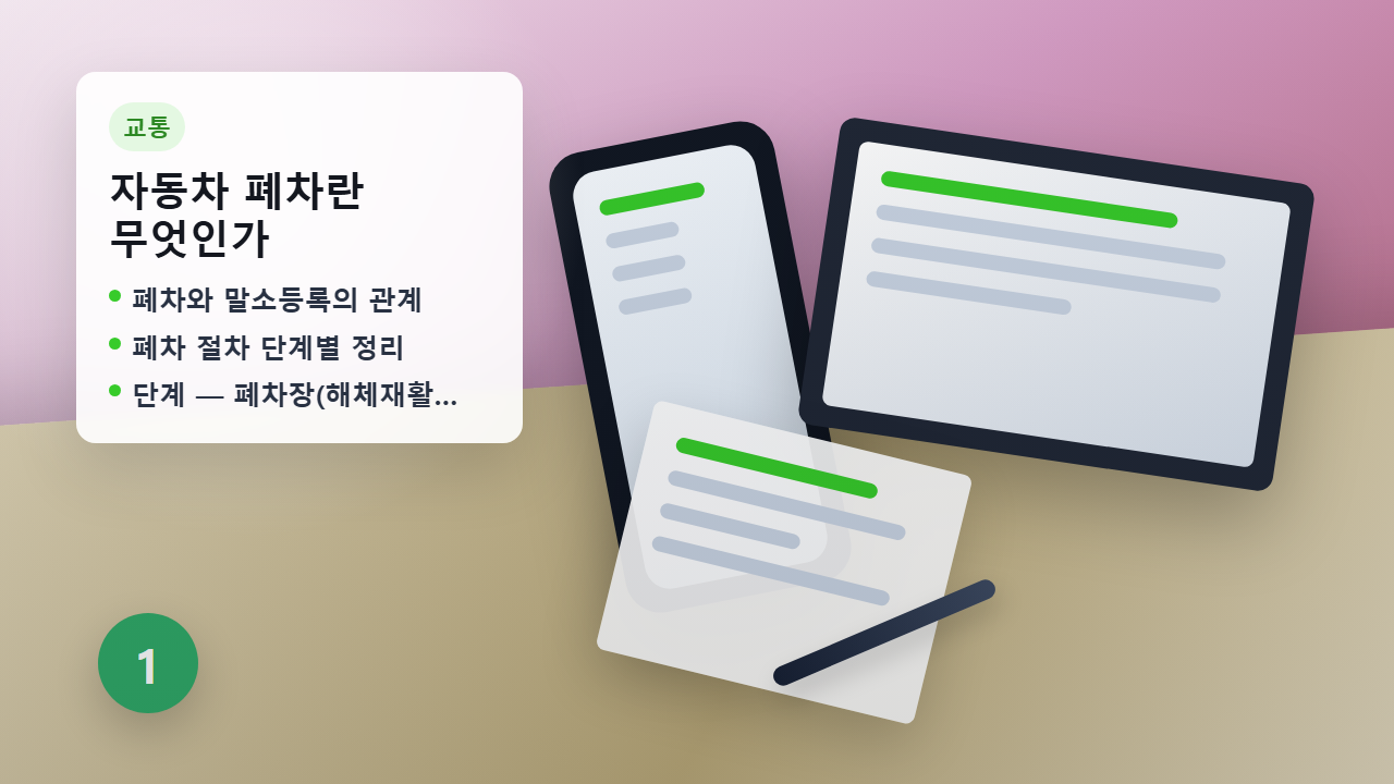 자동차 폐차 입고 절차 안내 이미지
