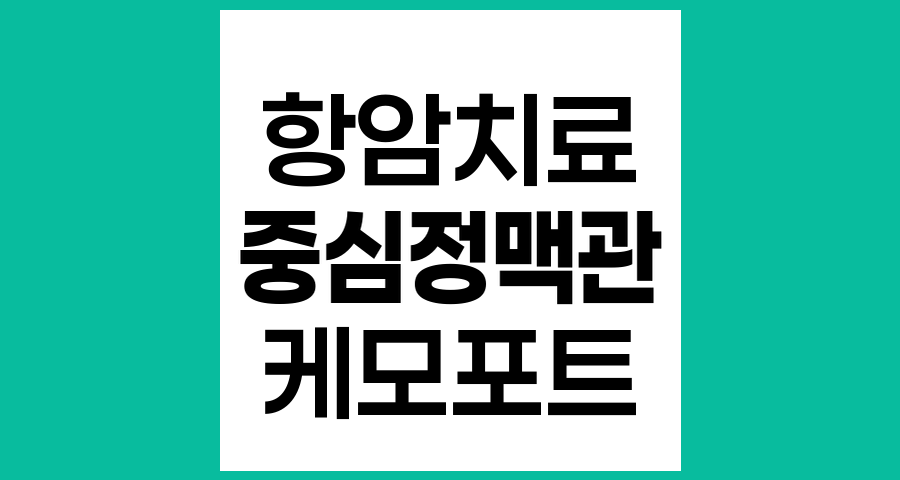항암제 투여를 위한 중심정맥관(케모포트) 활용 가이드