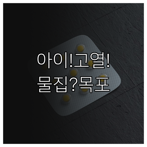 아이 갑작스러운 고열과 물집 목포 어..