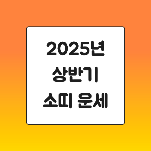 2025년 상반기 소띠 운세