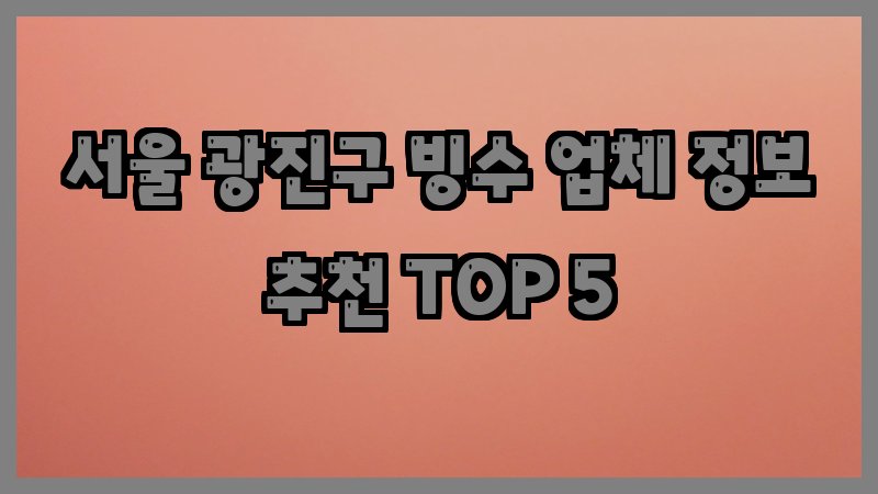 서울 광진구 빙수