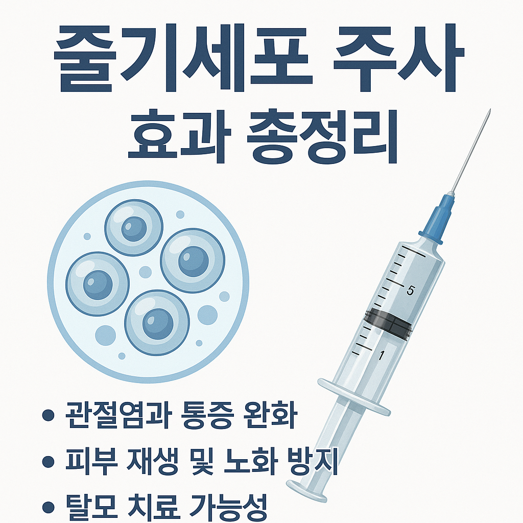 줄기세포 주사 효과부터 부작용까지 총정리