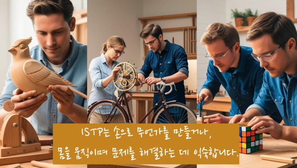 ISTP는 손으로 무언가를 만들거나, 몸을 움직이며 문제를 해결하는 데 익숙합니다에 관한 사진