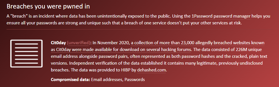 개인정보유출 데이터