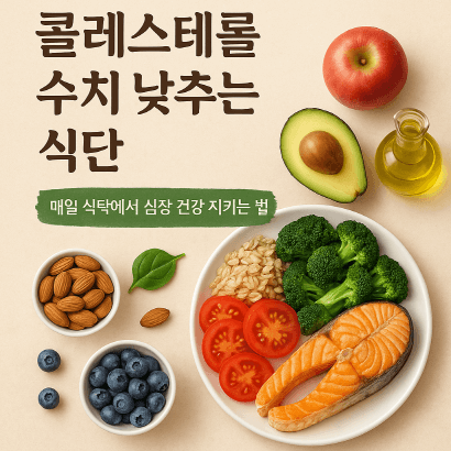 콜레스테롤 수치 낮추는 식단 : 매일 식탁에서 심장 건강 지키는 법