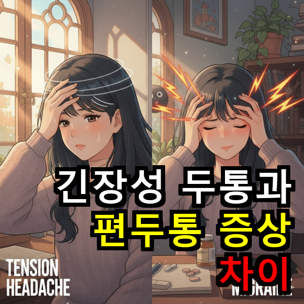 긴장성 두통과 편두통 증상 차이