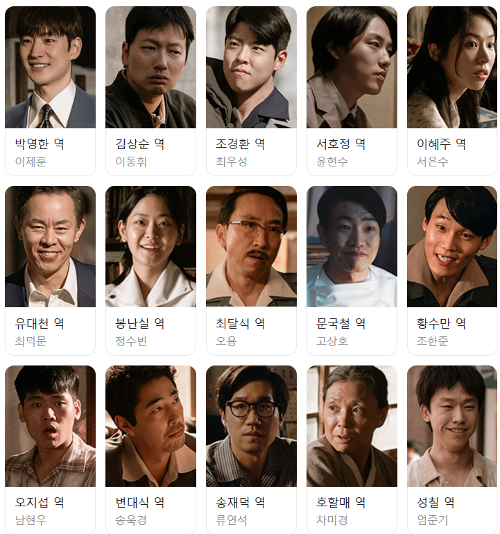 수사반장 1958 드라마 등장인물