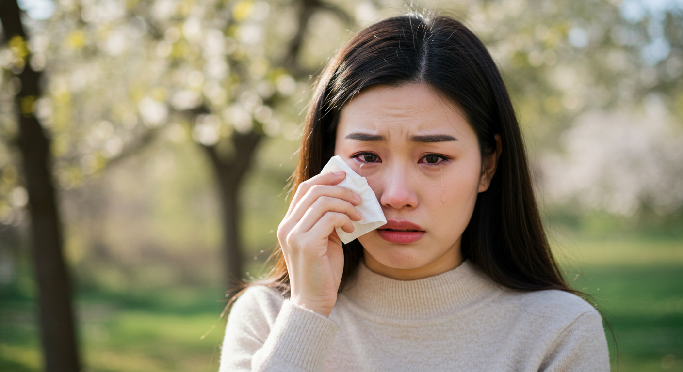 건조한 바람을 쐬었을 때 눈이 시리고 따가운 증상
