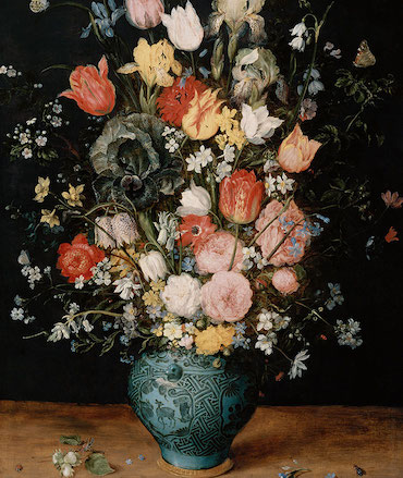 합스부르크 600년-꽃다발을 꽂은 파란 꽃병 (얀 브뤼헐 1세)