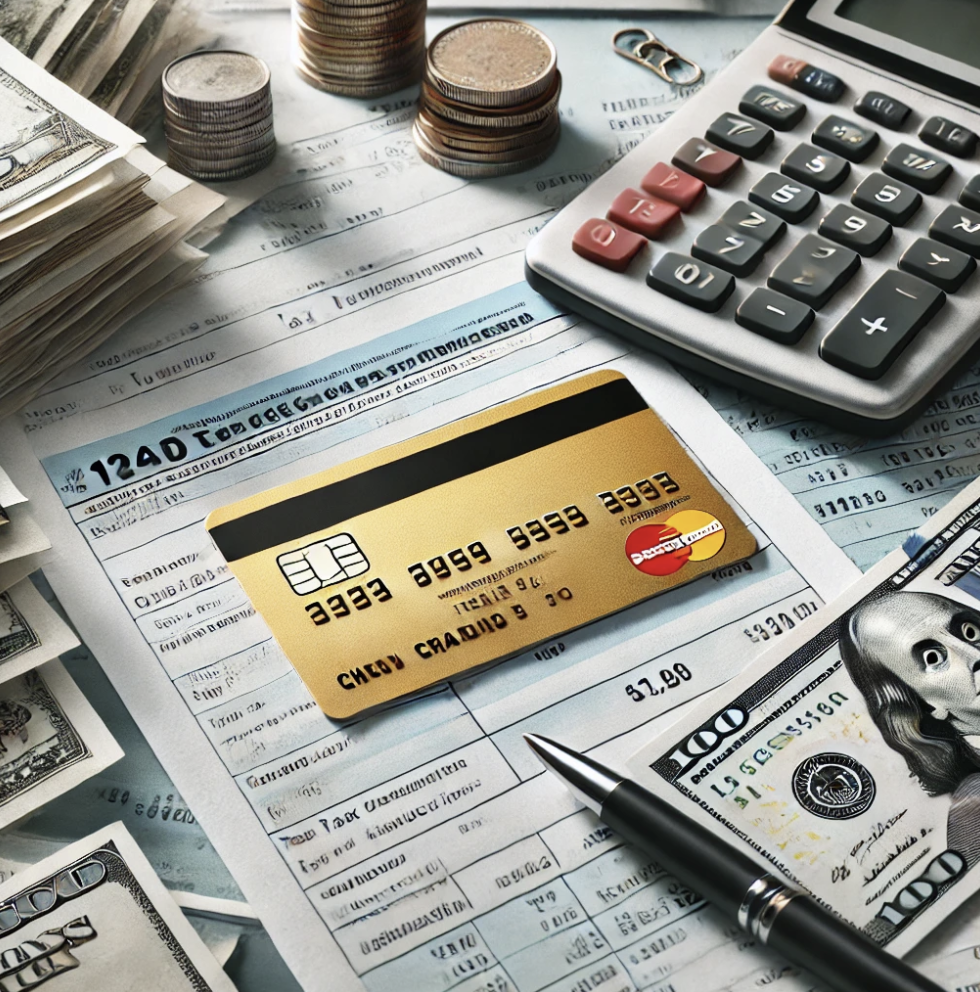 신용카드 사용 및 세금공제 확인하는 장면