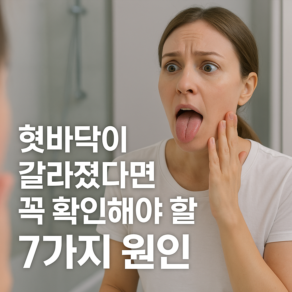 혀바닥이 갈라졌다면 꼭 확인해야할 7가지 원인