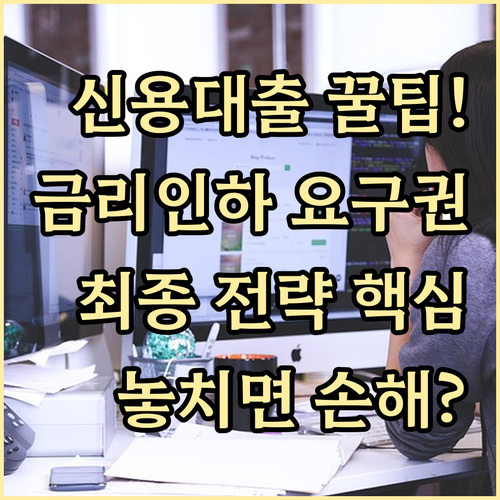 금리 인하 요구권 활용까지 신용대출 ..