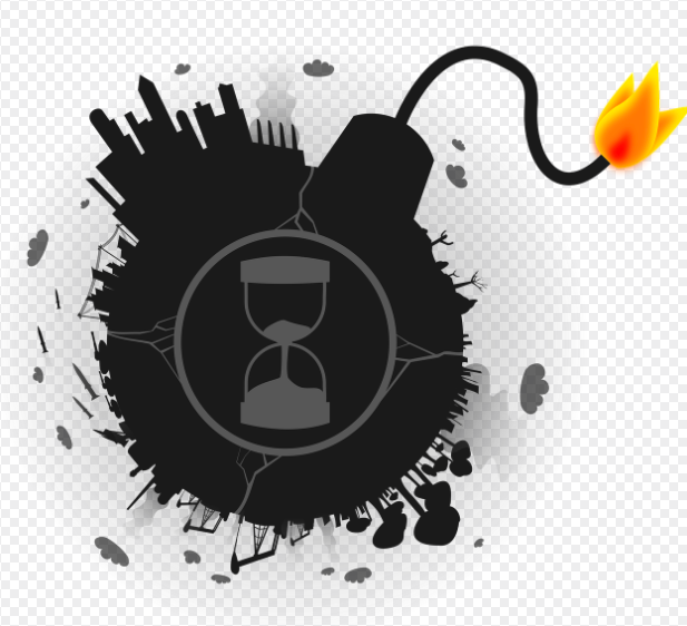 폭락을 의미하는 폭탄 사진