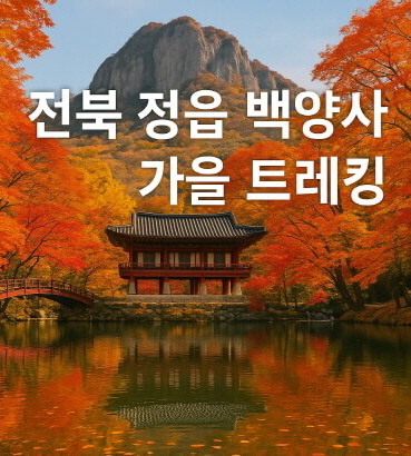 전북 정읍 백양사 가을 트레킹 : 늦가을 단풍 산책코스 & 백학봉 포토존 추천