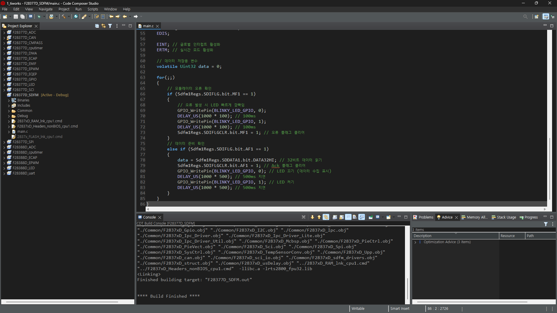 TMS320F28377D DSP SDFM