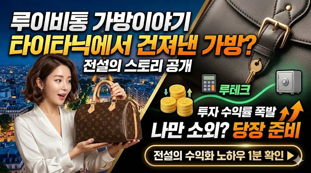 루이비통 전설의 스토리와 '루테크' 자금 100만 원 당장 마련하는 비법