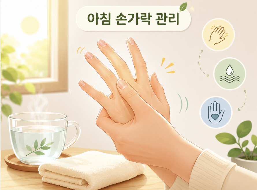 아침 손가락 관리