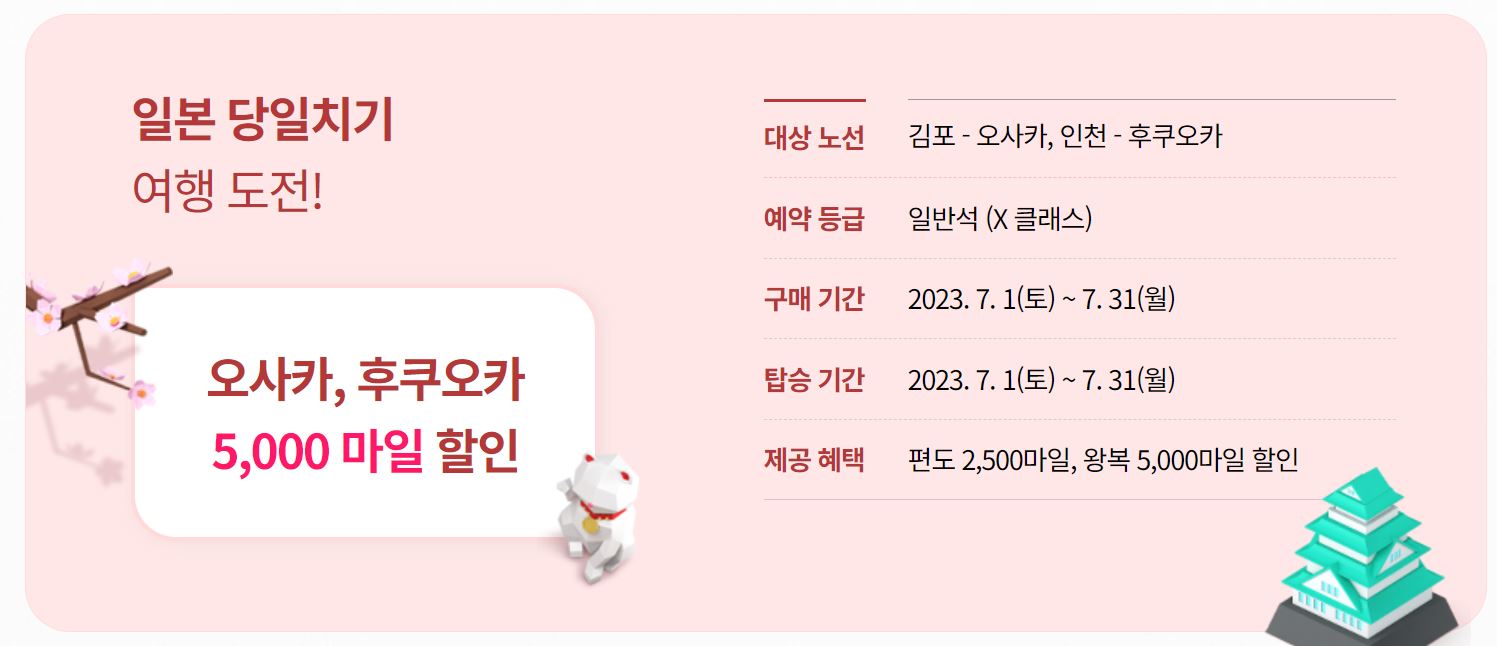 대한항공 마일리지 할인