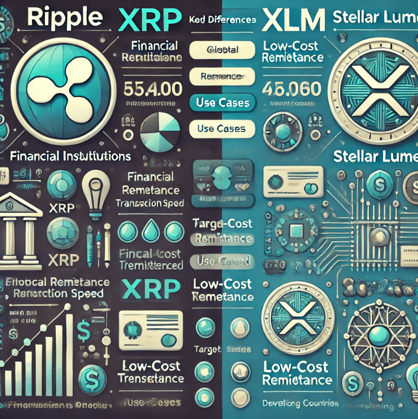 리플(XRP)과 스텔라루멘(XLM) 차이점 분석