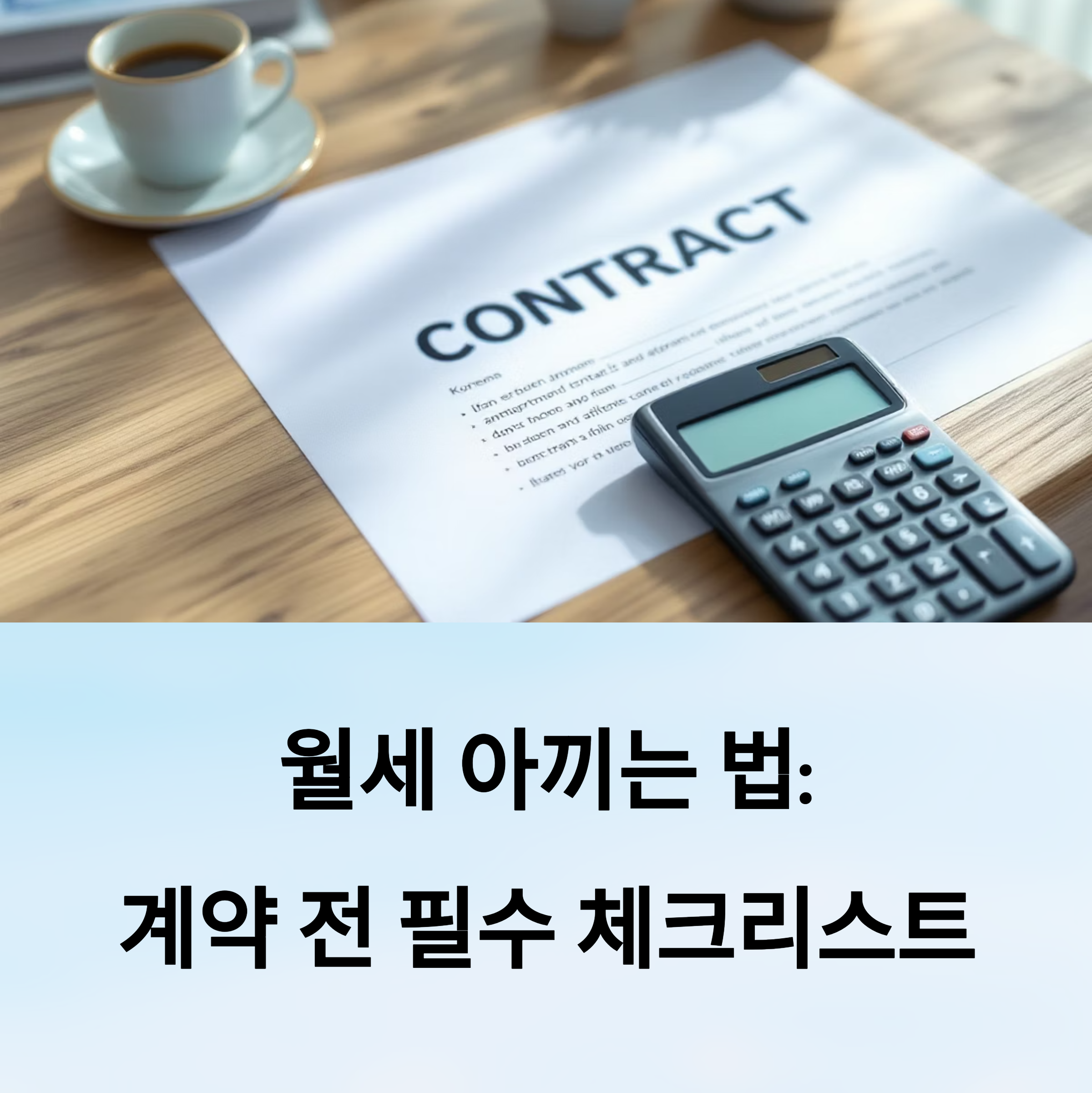계약 전에 반드시 확인해야 할 7가지 조건
