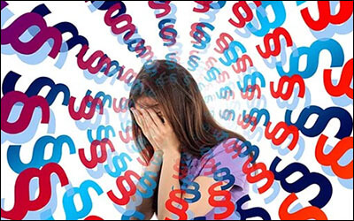 스트레스를 받은 여성