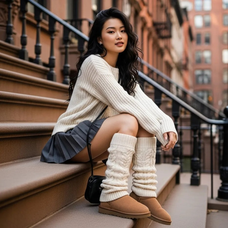 겨울 코디의 완성, 레그워머와 함께