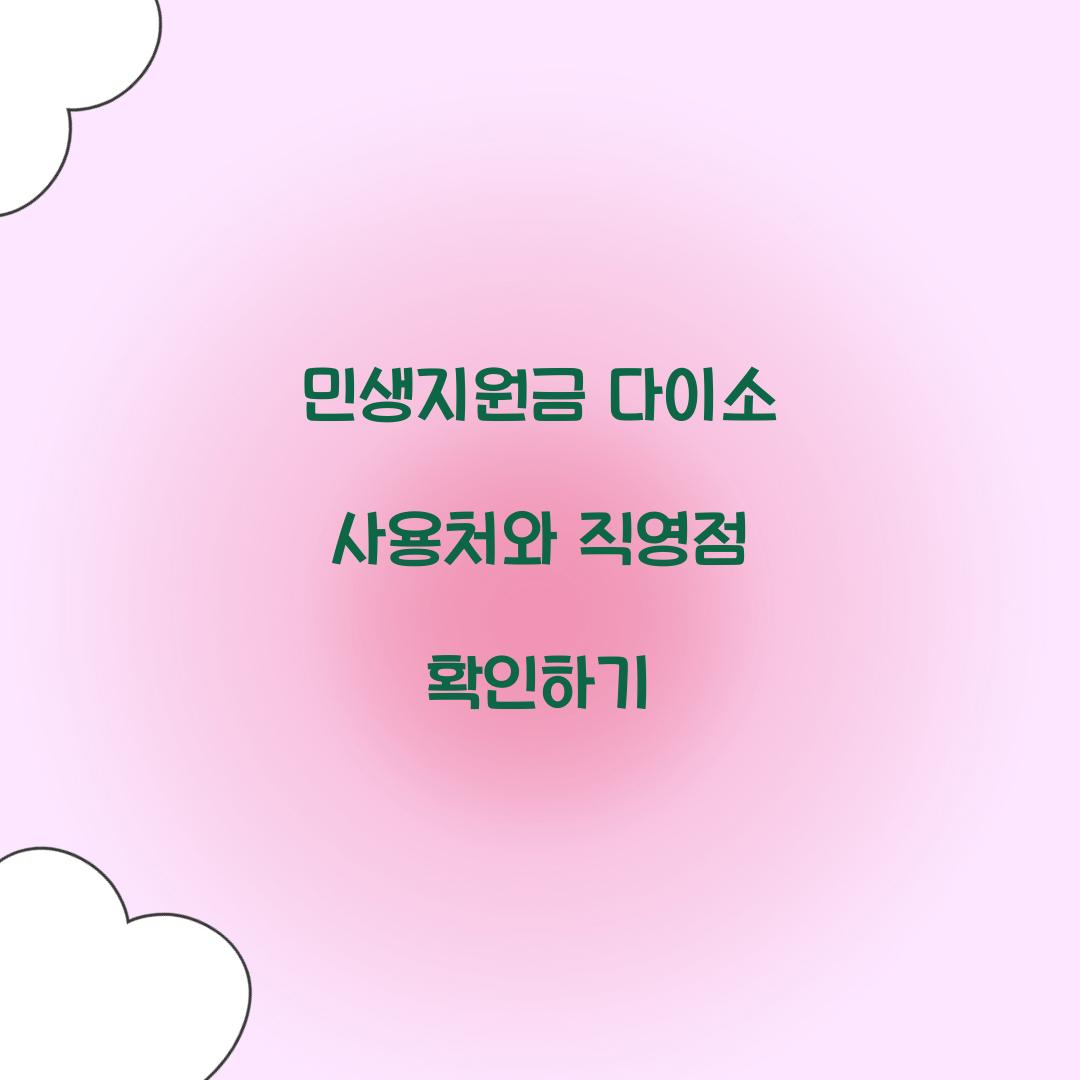민생지원금 다이소