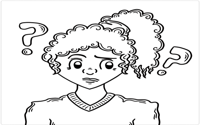 여자가 누군지 모르는 표정