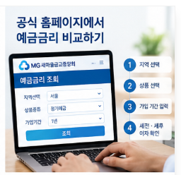 새마을금고 예금금리 높은곳 찾기 썸네일 이미지