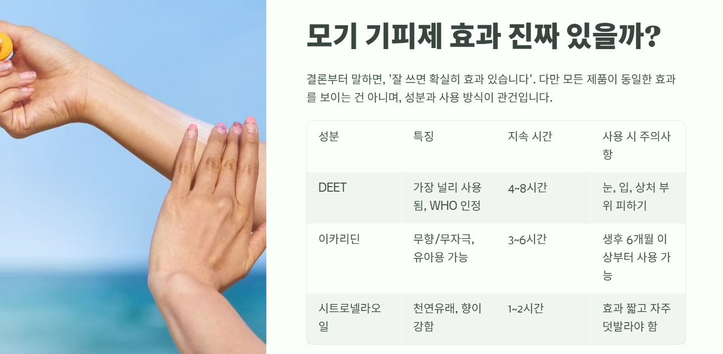 모기 기피제 효과 진짜있을까?