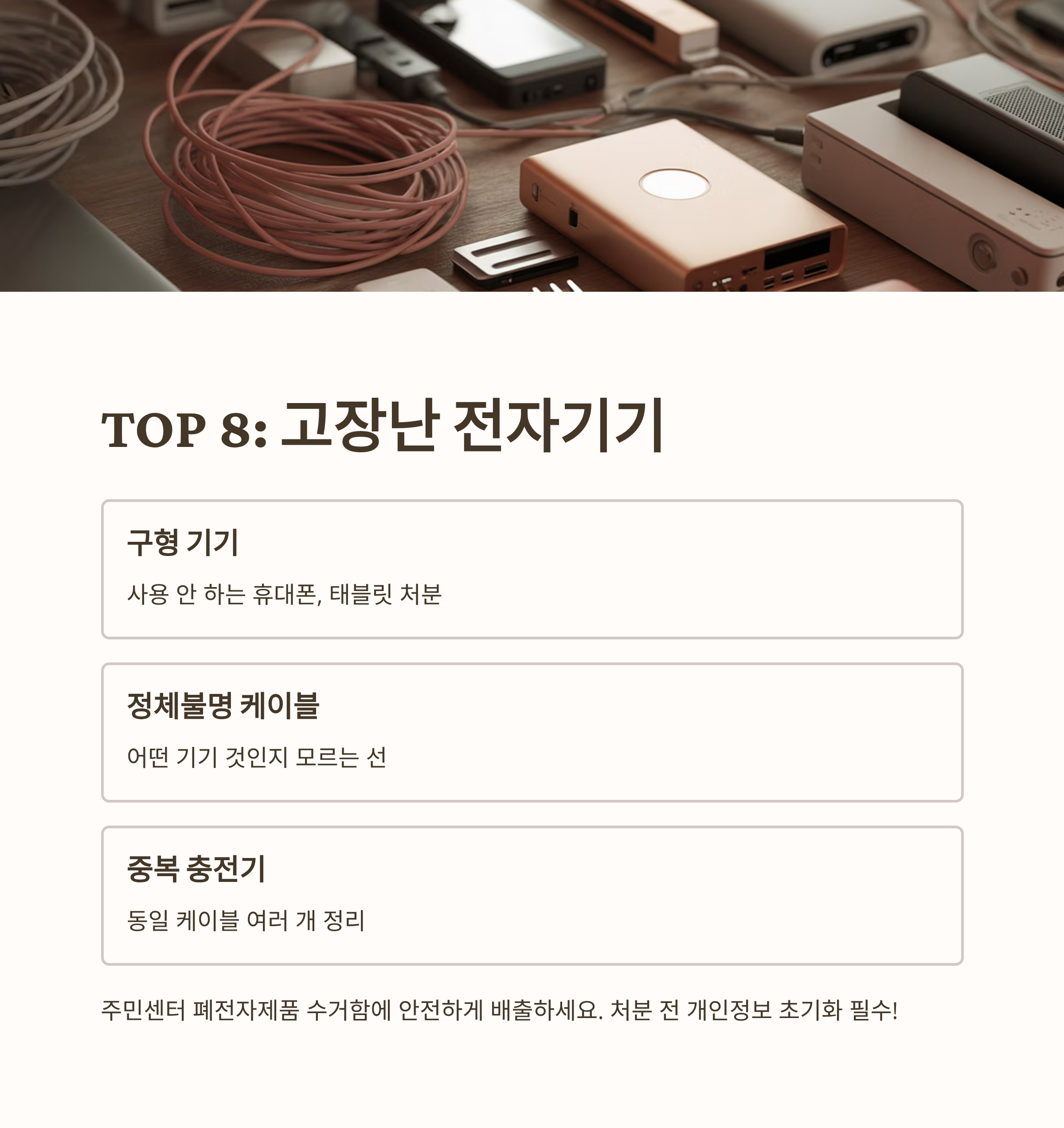 미니멀 이사 버릴 물건 전자기기