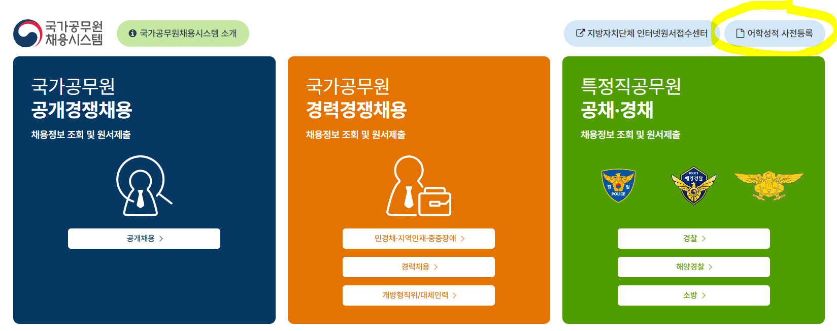 국가공무원채용시스템