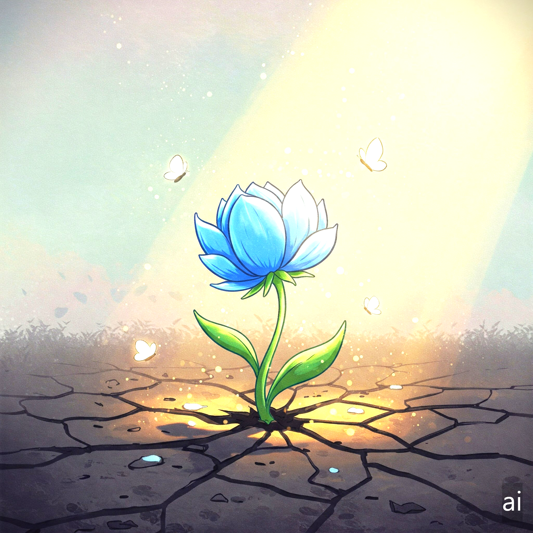 파란색 꽃