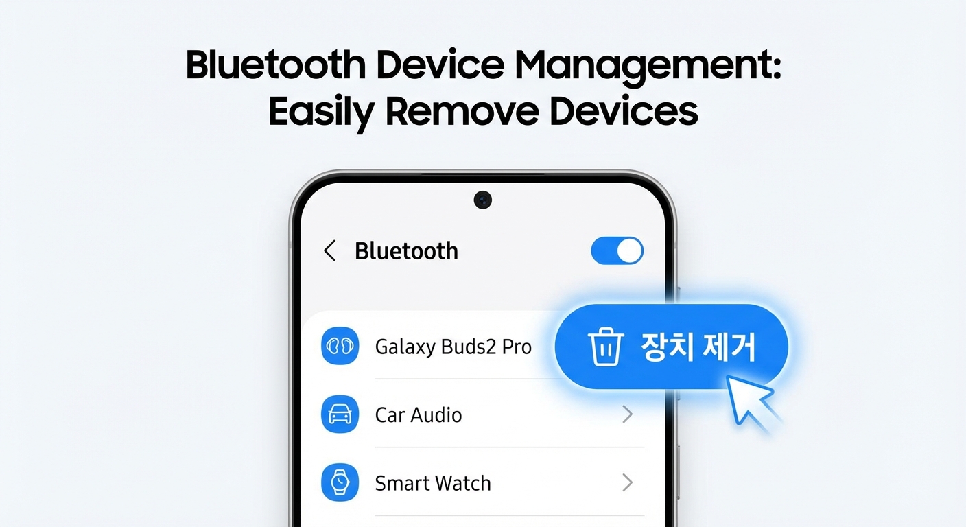 블루투스 기기 삭제 후 재등록 방법
