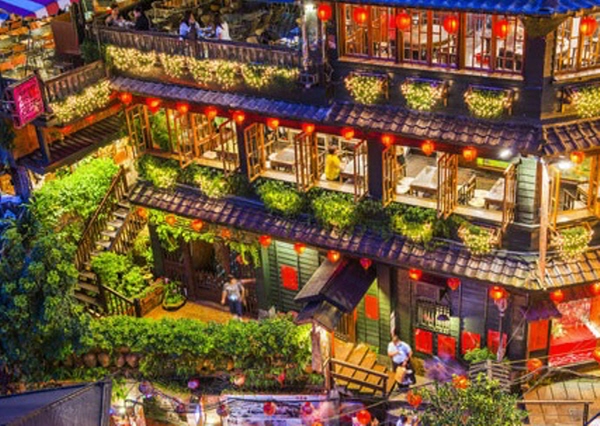 대만 타이페이에서 혼자 여행하는 여성