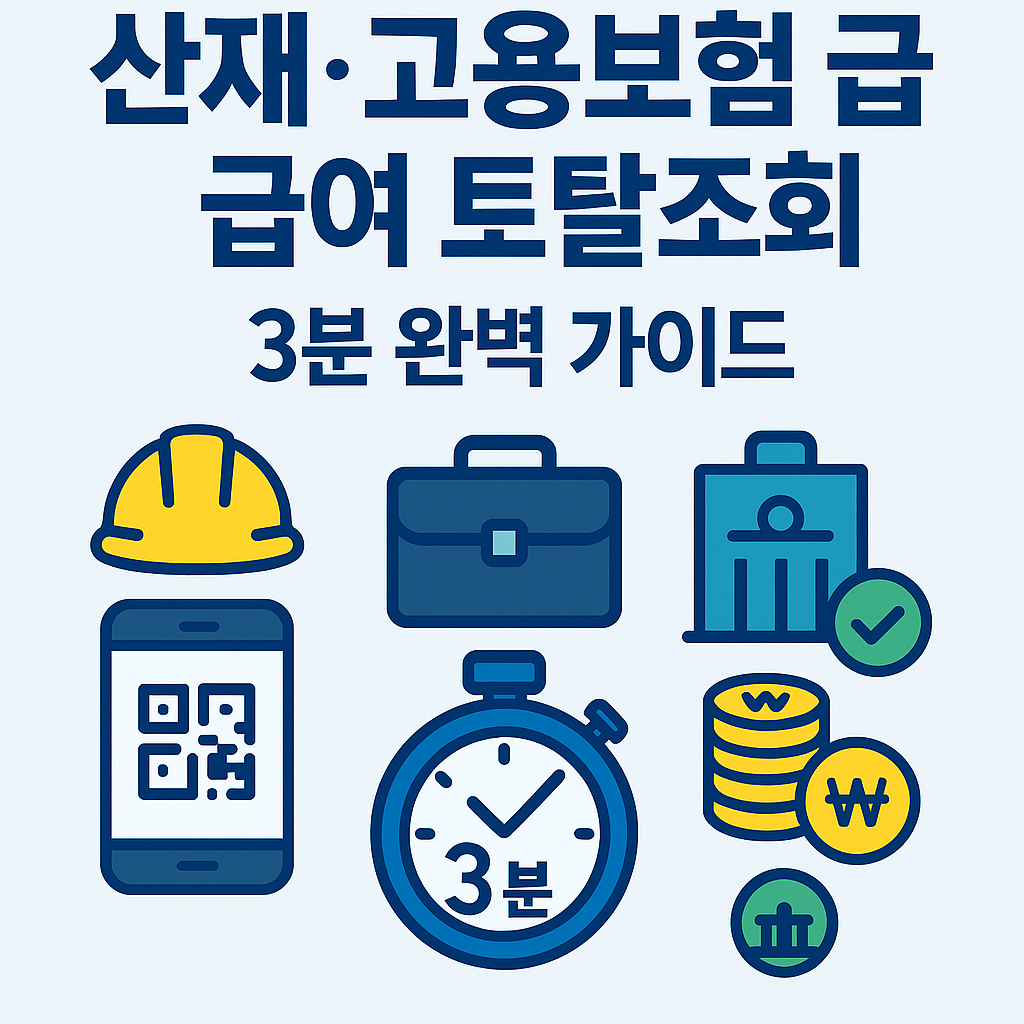 산재·고용보험 급여 토탈조회 3분 완벽 가이드