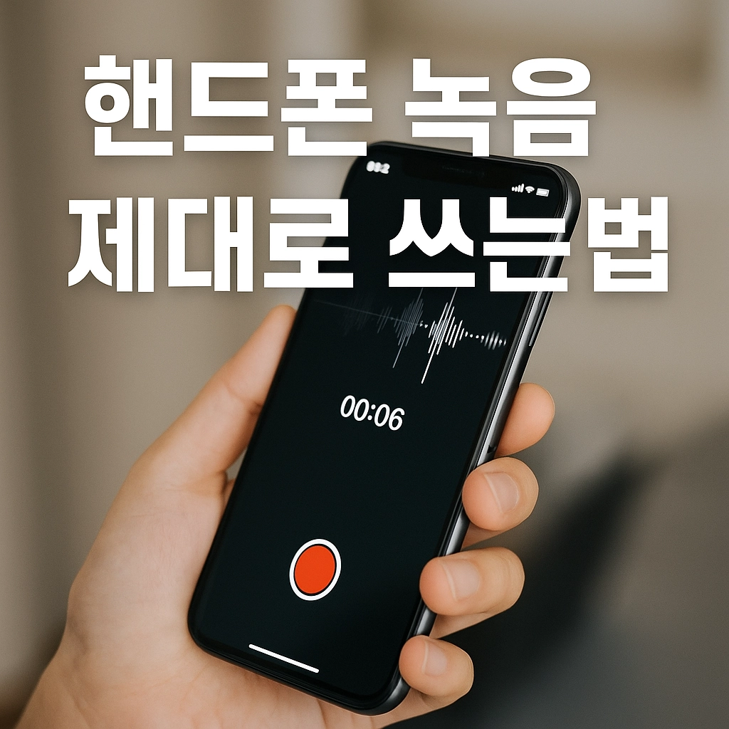 당신은 스마트폰 녹음 기능을 얼마나 제대로 쓰고 있나요